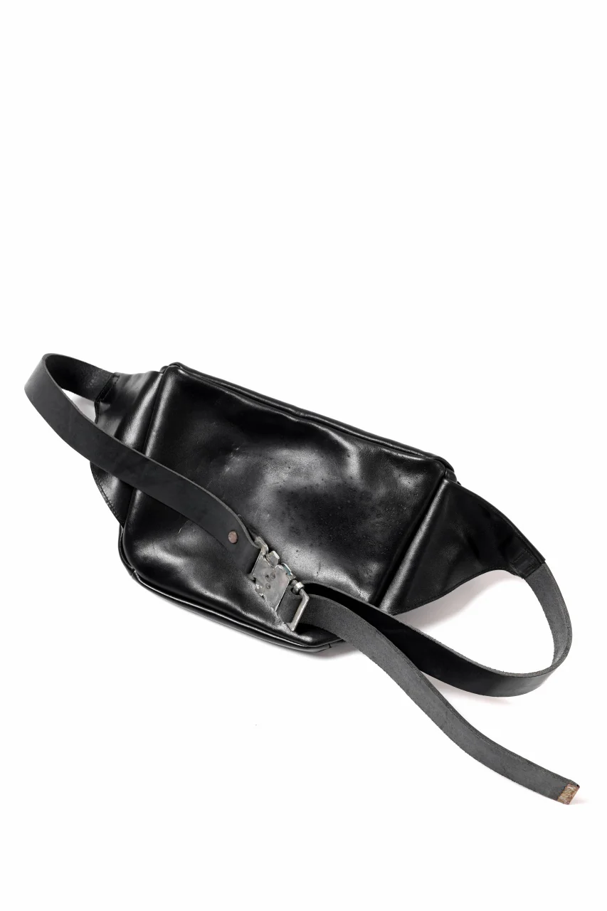 ierib waist-shoulder bag / smooth horse leather (BLACK) - Image 3