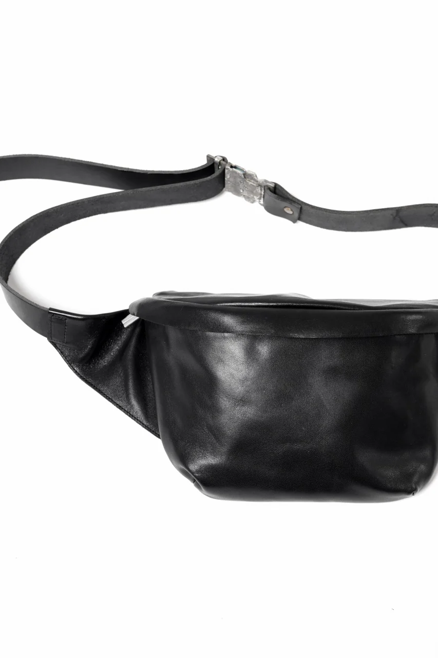 ierib waist-shoulder bag / smooth horse leather (BLACK) - Image 6