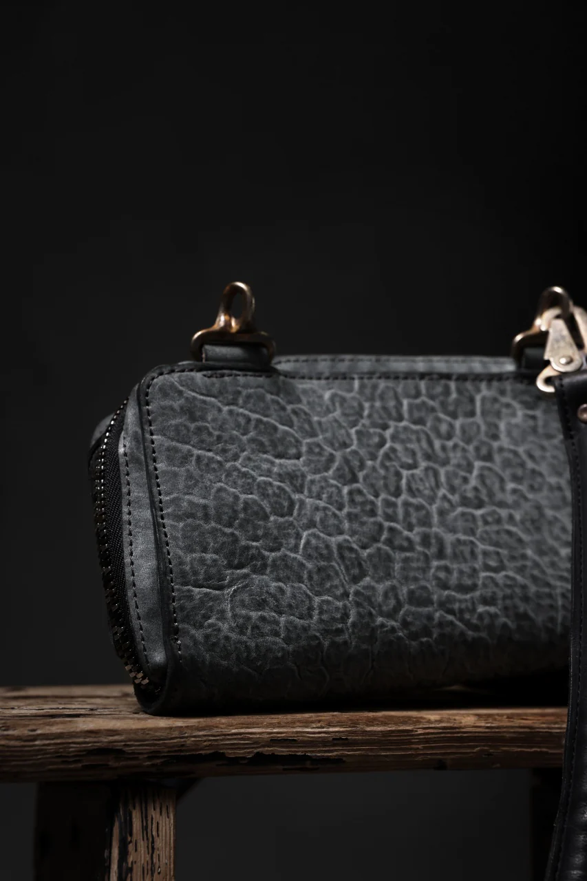 ierib Wallet Bag with Strap / White Waxed Shrunken Horse (BLACK) - Image 30
