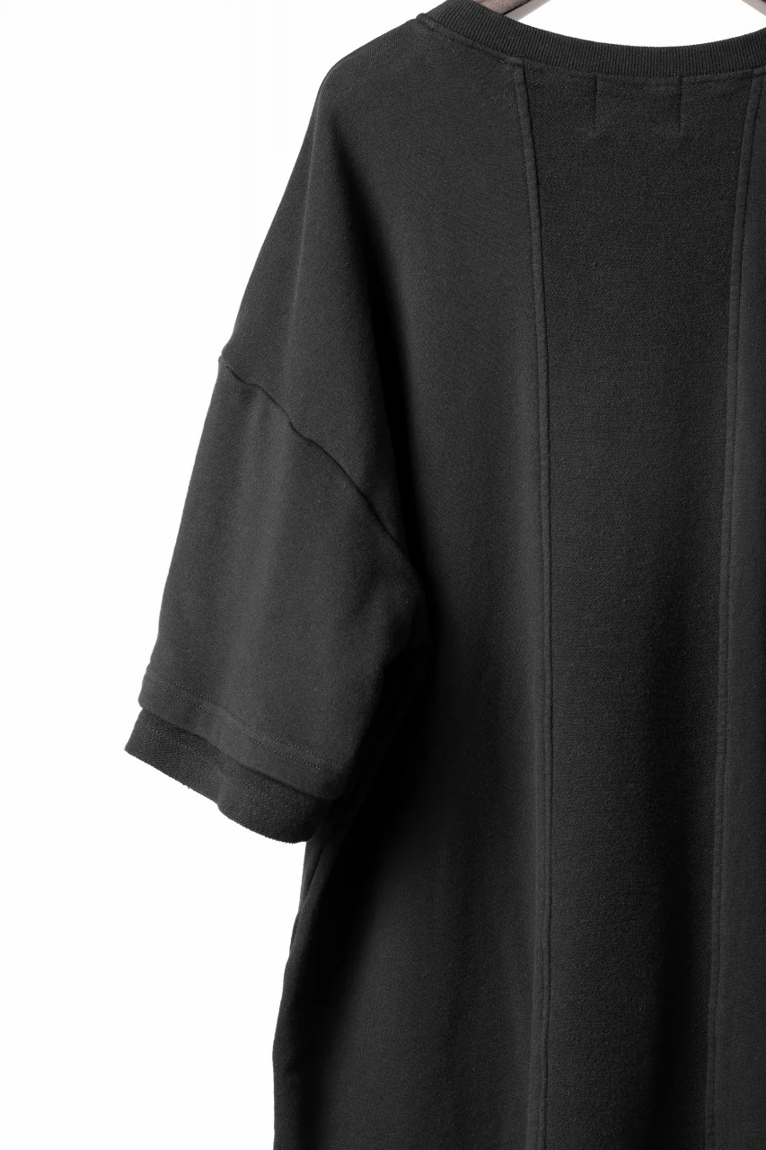 INDEPICT® × LOOM exclusive INVERSION TERRY LAYERED S/S TOP (BLACK) - Image 7