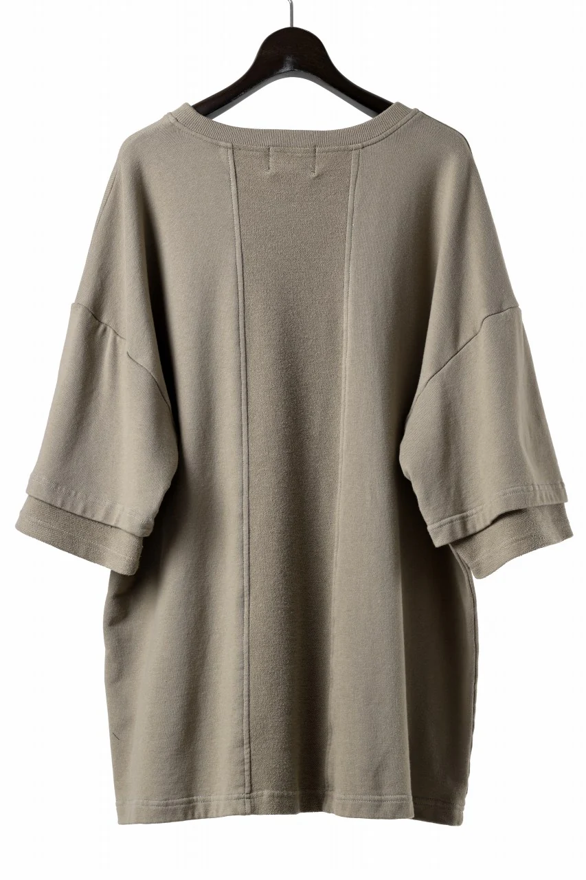 INDEPICT® × LOOM exclusive INVERSION TERRY LAYERED S/S TOP (MOON GREY) - Image 3
