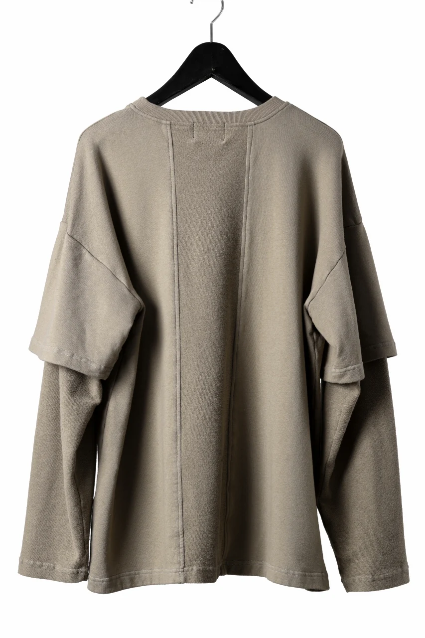 INDEPICT® × LOOM exclusive INVERSION TERRY LAYERED TOP (MOON GREY) - Image 4