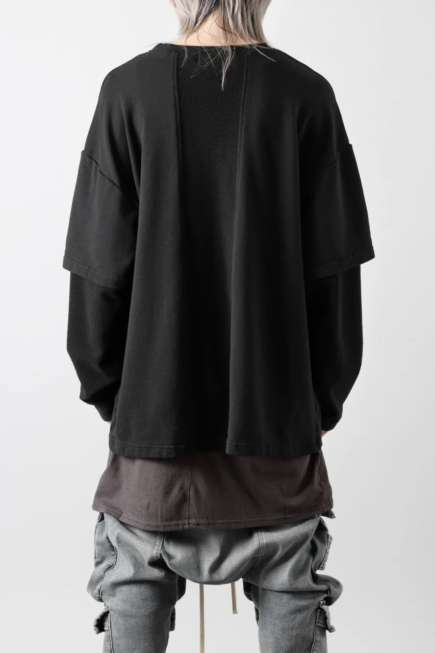 INDEPICT® × LOOM exclusive INVERSION TERRY LAYERED TOP (BLACK) - Image 18