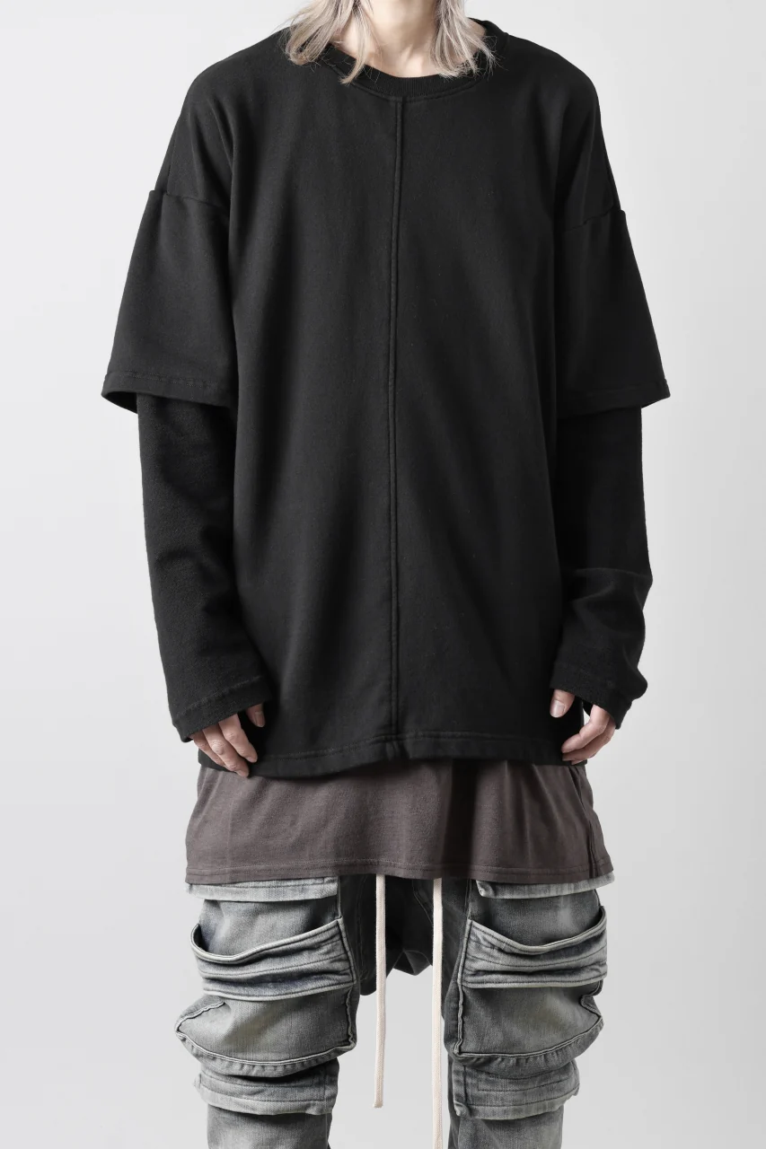 INDEPICT® × LOOM exclusive INVERSION TERRY LAYERED TOP (BLACK) - Image 22