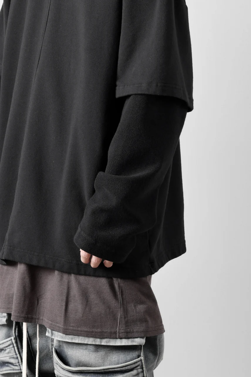 INDEPICT® × LOOM exclusive INVERSION TERRY LAYERED TOP (BLACK) - Image 25