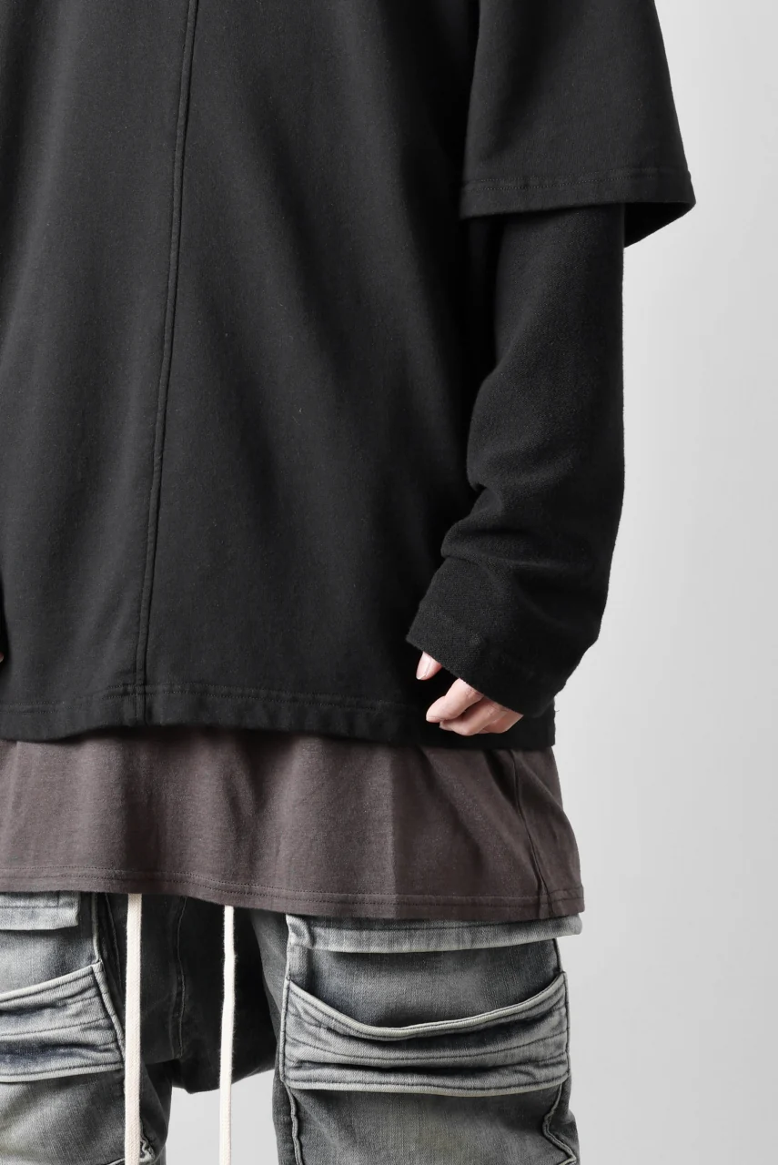INDEPICT® × LOOM exclusive INVERSION TERRY LAYERED TOP (BLACK) - Image 26
