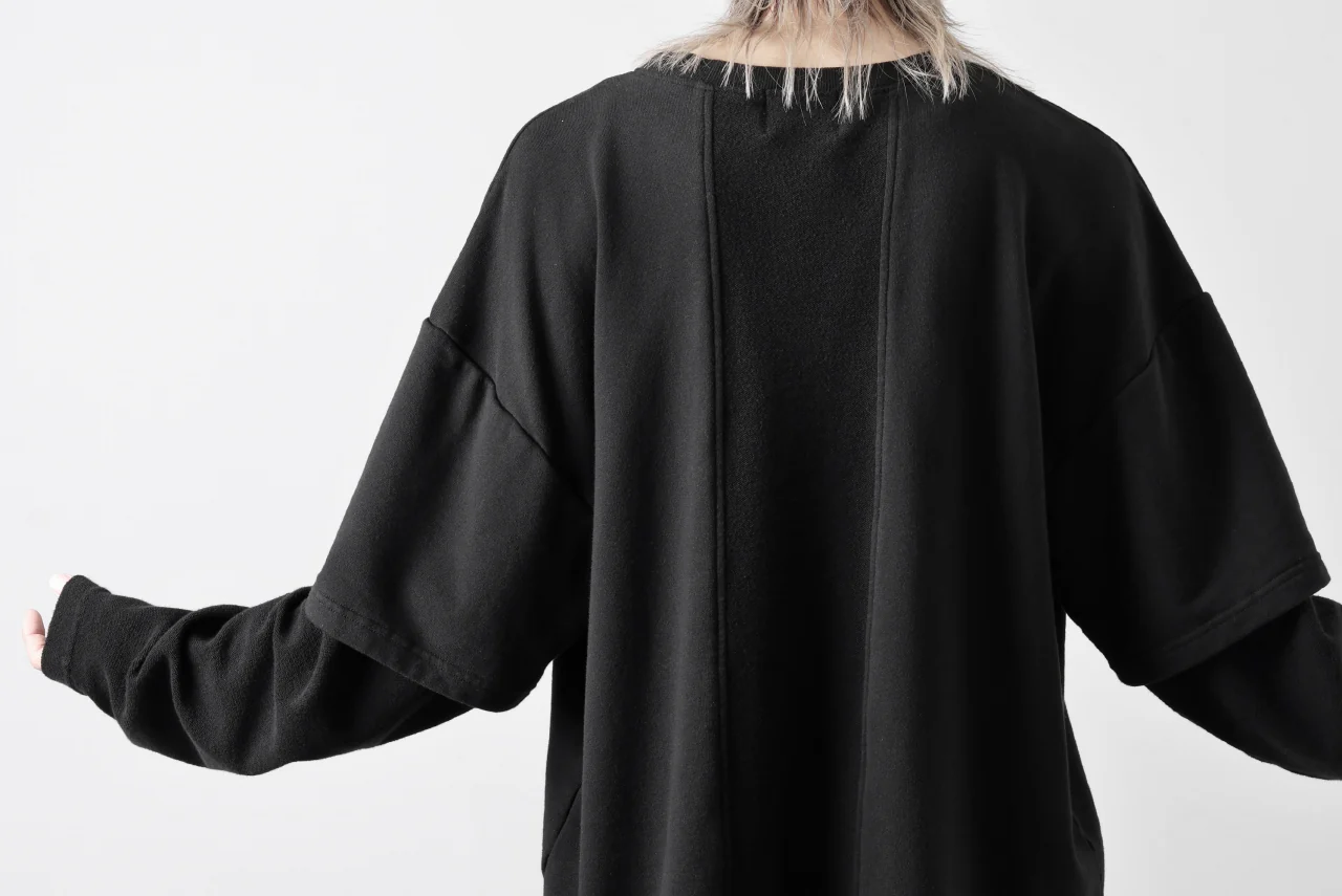 INDEPICT® × LOOM exclusive INVERSION TERRY LAYERED TOP (BLACK) - Image 35