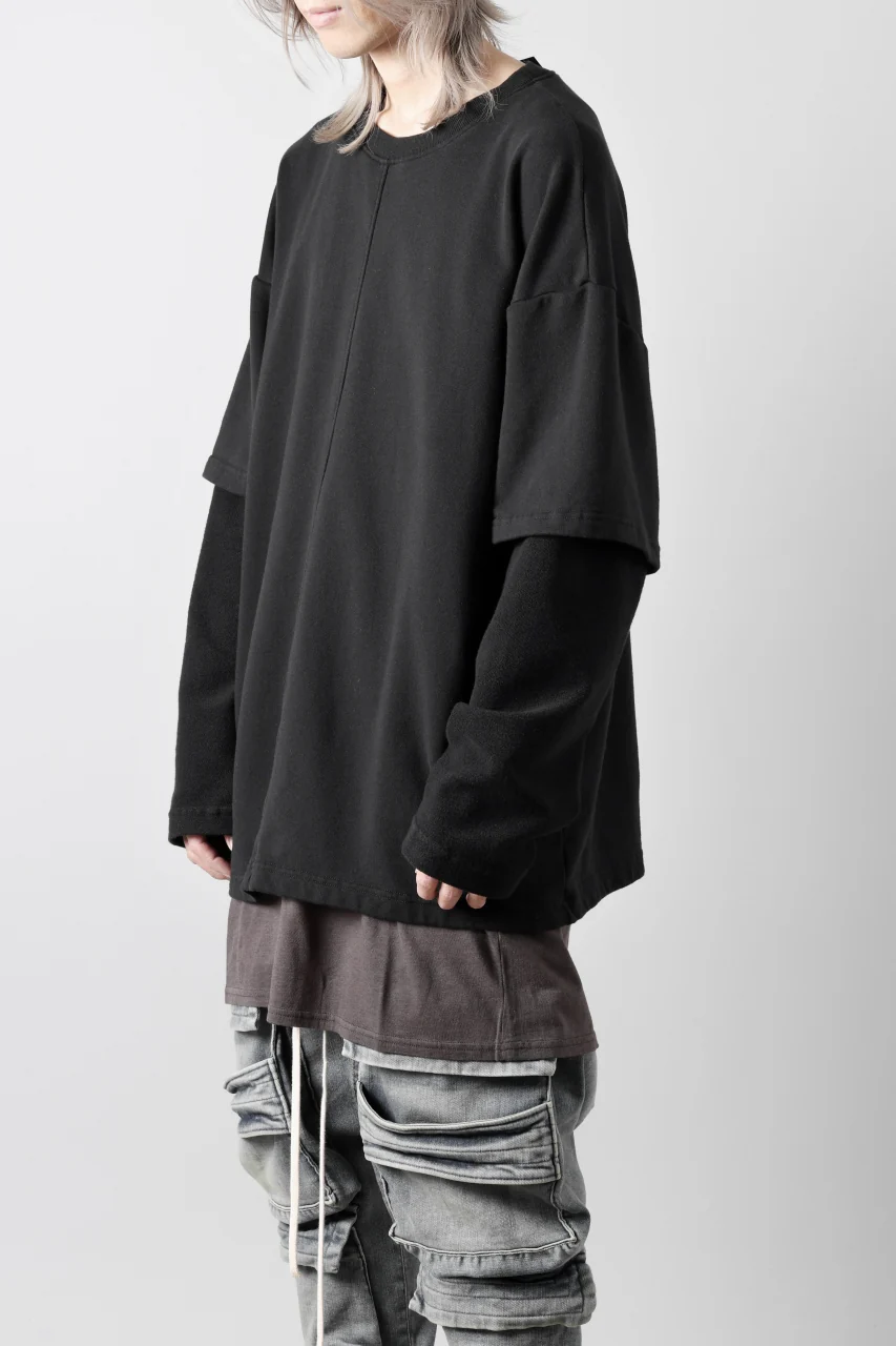 INDEPICT® × LOOM exclusive INVERSION TERRY LAYERED TOP (BLACK) - Image 4