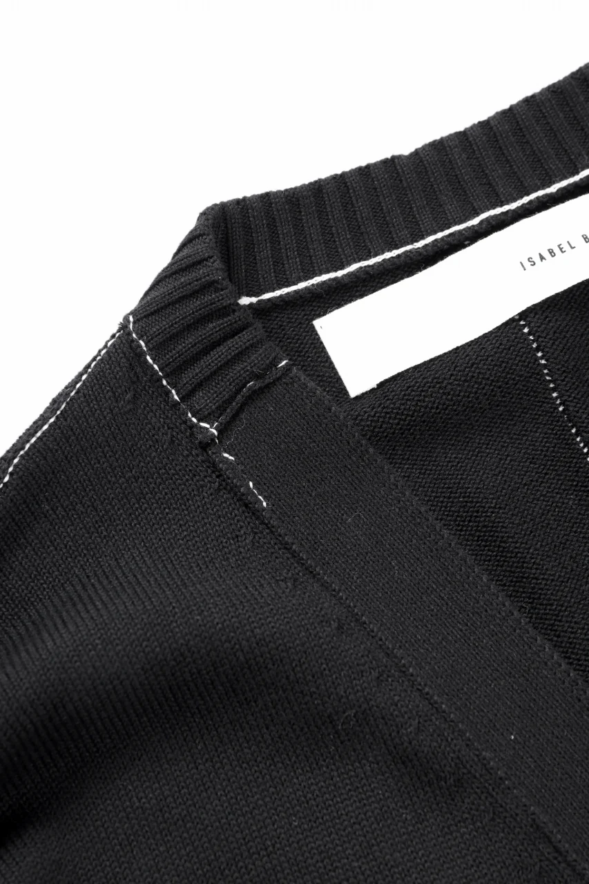 ISABEL BENENATO Biological Knit Cardigan (BLACK) - Image 10