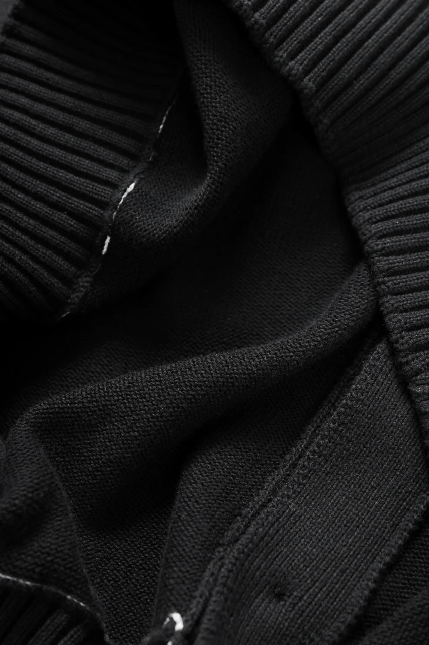 ISABEL BENENATO Biological Knit Cardigan (BLACK) - Image 13