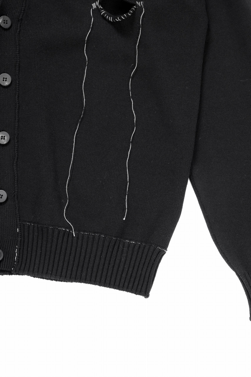 ISABEL BENENATO Biological Knit Cardigan (BLACK) - Image 7