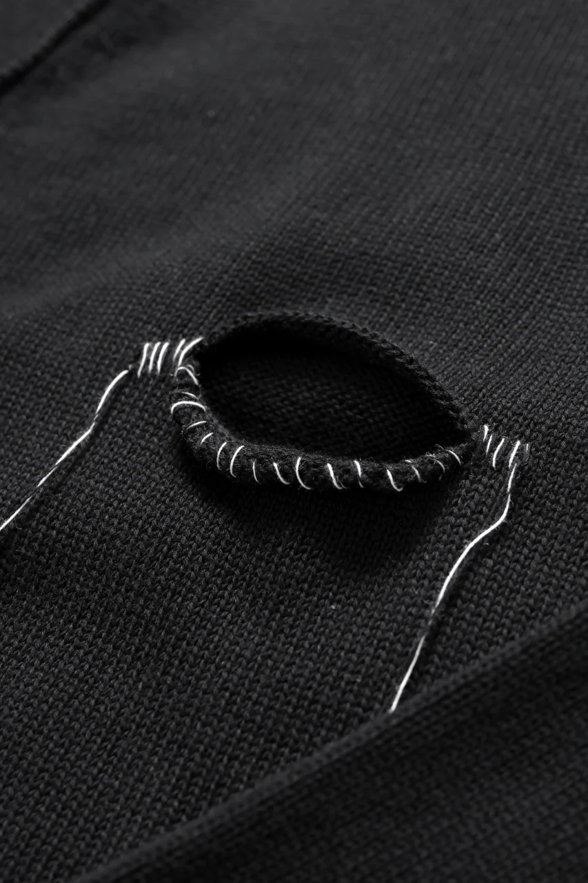 ISABEL BENENATO Biological Knit Cardigan (BLACK) - Image 8