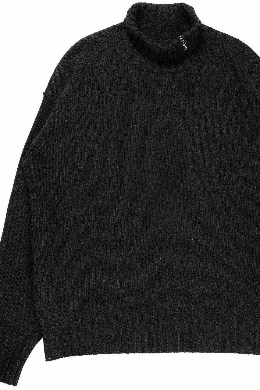 ISABEL BENENATO Cashmere Turtle Neck Sweater (BLACK) - Image 6