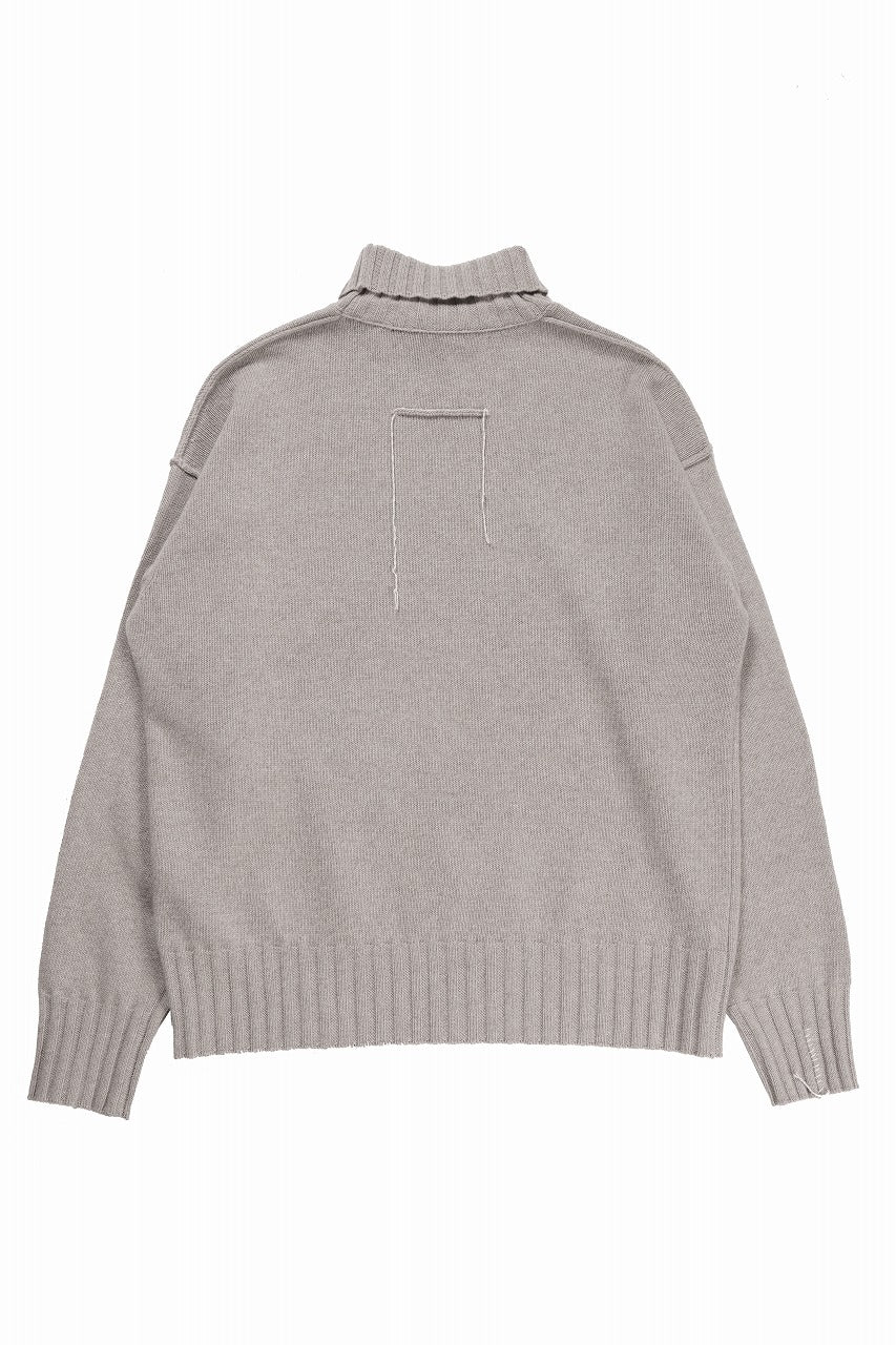 ISABEL BENENATO Cashmere Turtle Neck Sweater (PUMICE) - Image 3