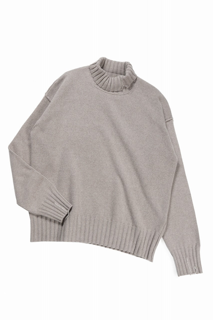 ISABEL BENENATO Cashmere Turtle Neck Sweater (PUMICE) - Image 4