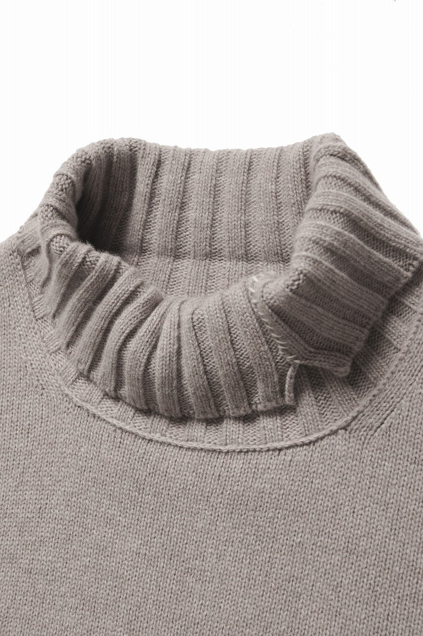 ISABEL BENENATO Cashmere Turtle Neck Sweater (PUMICE) - Image 7