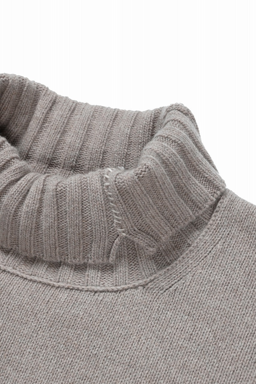 ISABEL BENENATO Cashmere Turtle Neck Sweater (PUMICE) - Image 8