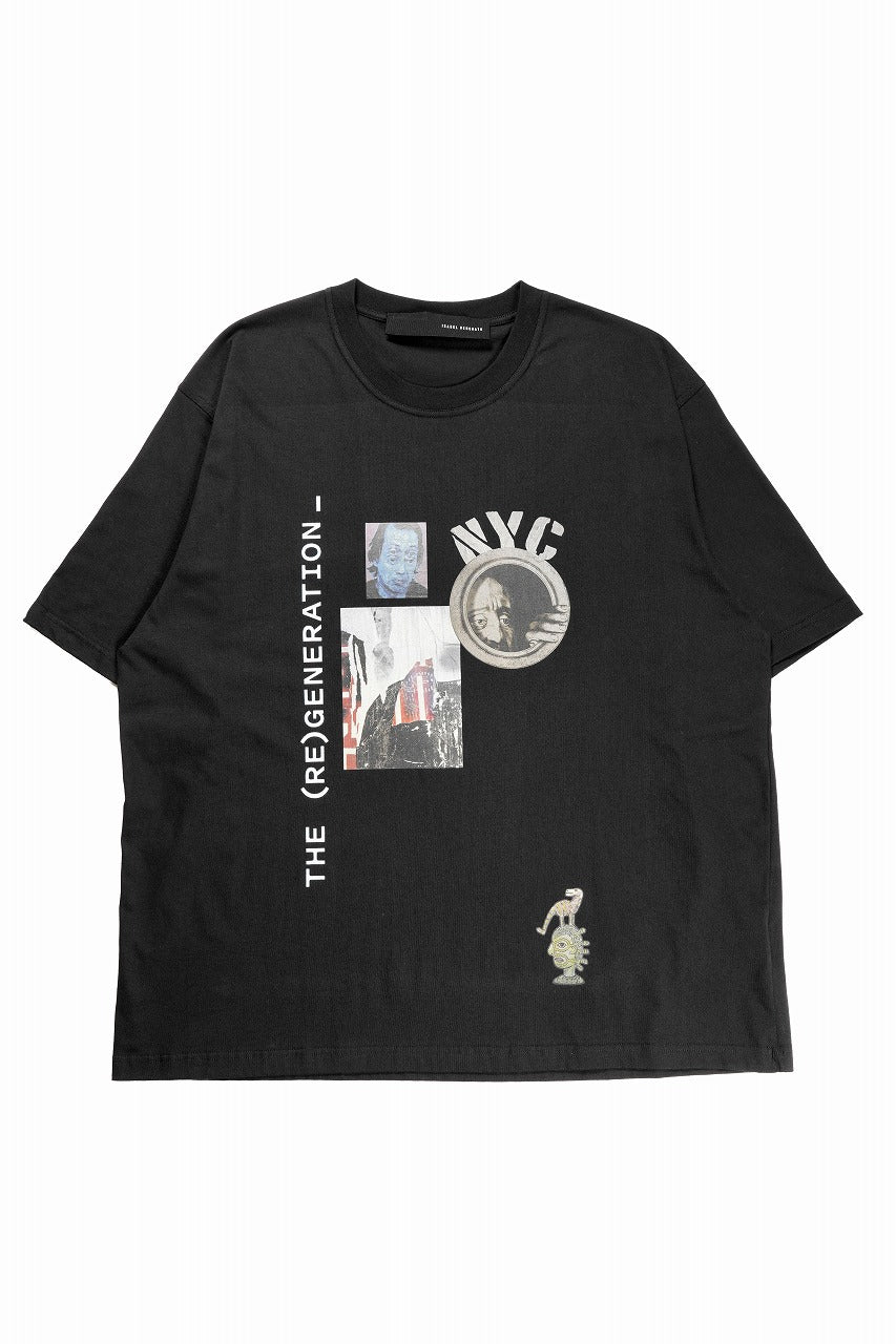 ISABEL BENENATO Comfort Size Print T-Shirt of Cotton Jersey (BLACK)