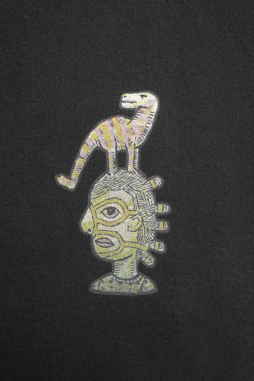 ISABEL BENENATO Comfort Size Print T-Shirt of Cotton Jersey (BLACK) - Image 10