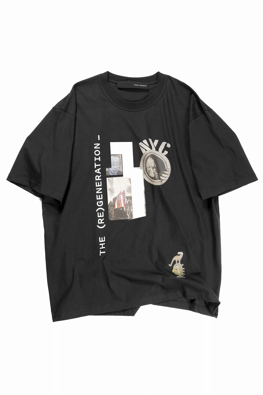 ISABEL BENENATO Comfort Size Print T-Shirt of Cotton Jersey (BLACK) - Image 2