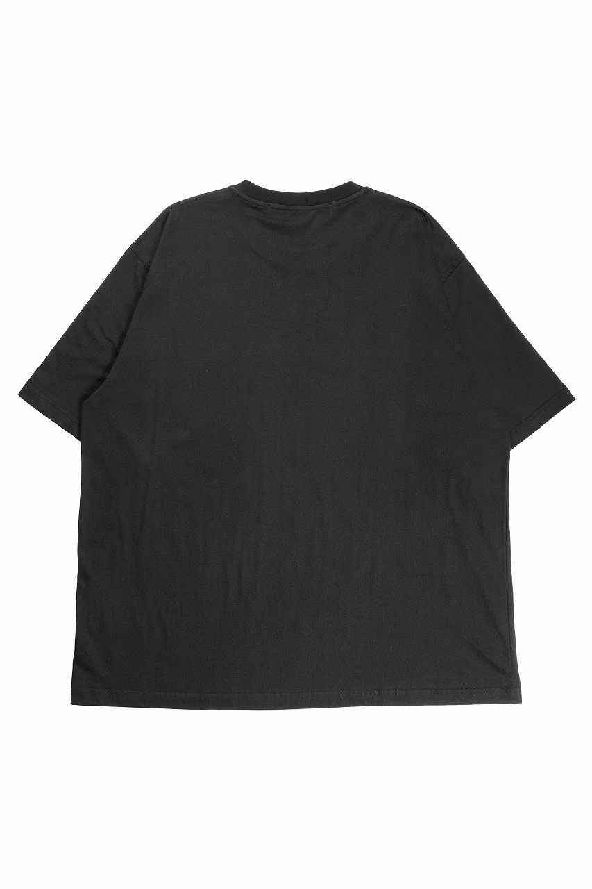 ISABEL BENENATO Comfort Size Print T-Shirt of Cotton Jersey (BLACK) - Image 3