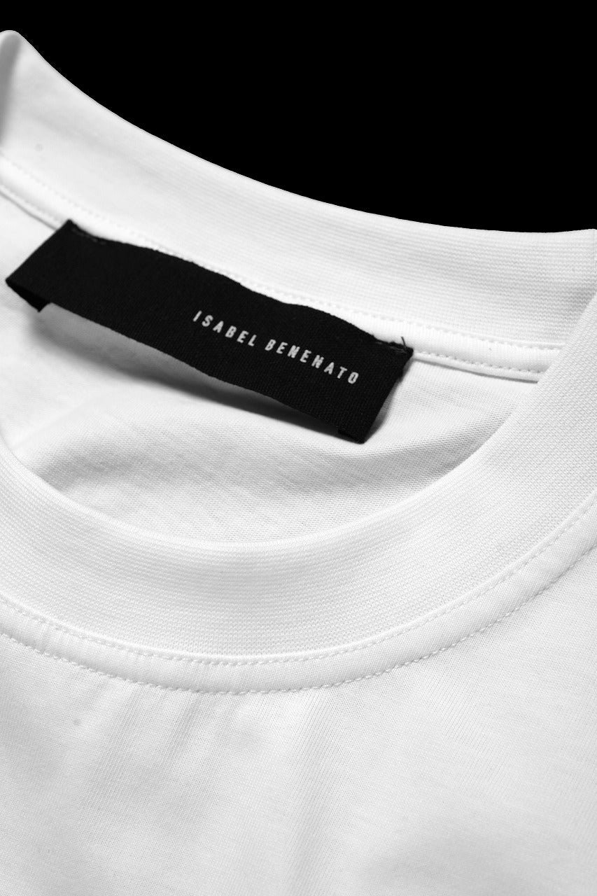 ISABEL BENENATO Comfort Size Print T-Shirt of Cotton Jersey (WHITE) - Image 10