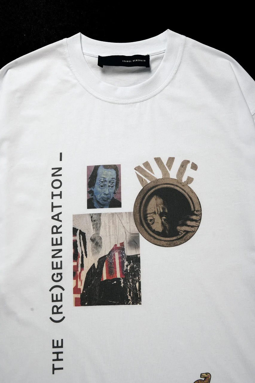 ISABEL BENENATO Comfort Size Print T-Shirt of Cotton Jersey (WHITE) - Image 5