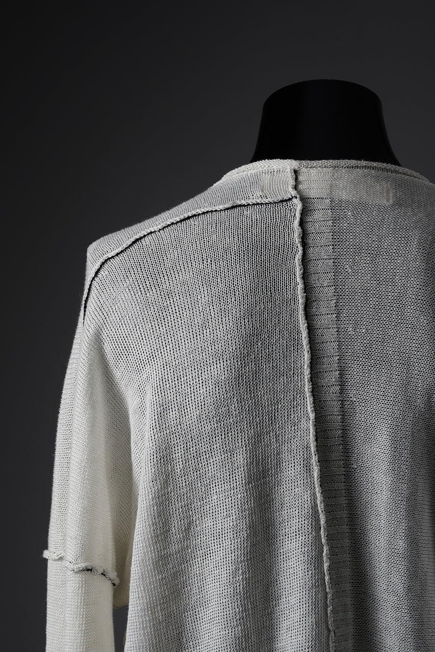ISABEL BENENATO Linen Crew-Neck Sweater (WHITE) - Image 10