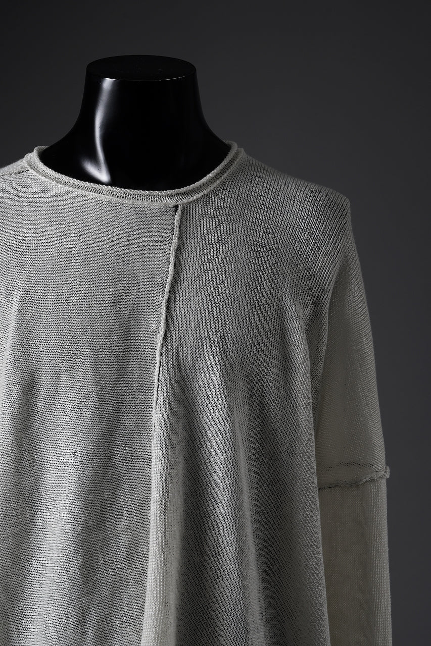 ISABEL BENENATO Linen Crew-Neck Sweater (WHITE) - Image 7