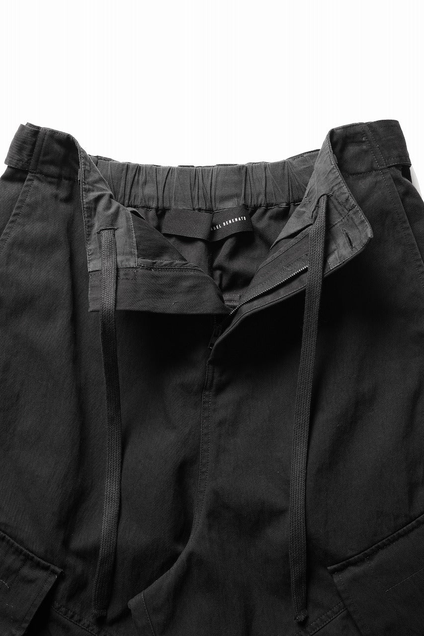 ISABEL BENENATO Technical Cargo Trousers (BLACK) - Image 11
