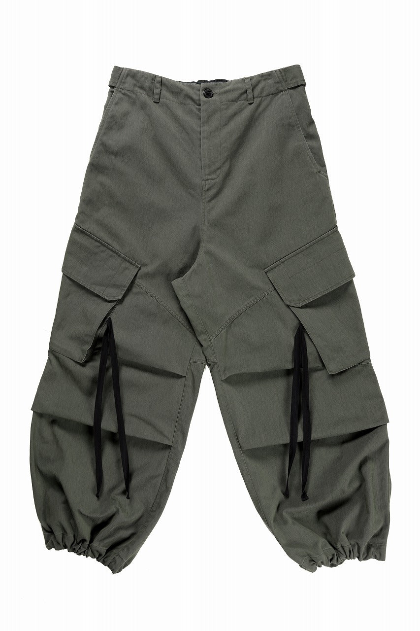 ISABEL BENENATO Technical Cargo Trousers (MILITARY GREEN)