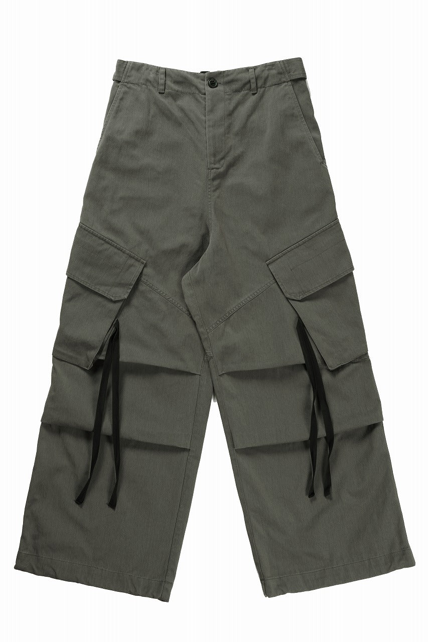 ISABEL BENENATO Technical Cargo Trousers (MILITARY GREEN) - Image 3