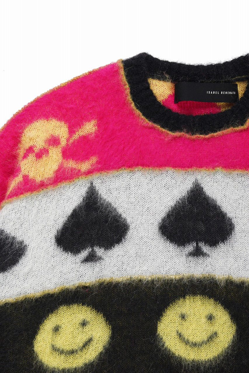 **ISABEL BENENATO Wool Jacquarrd Intarsia Knit Jumper (MIX) - Image 6