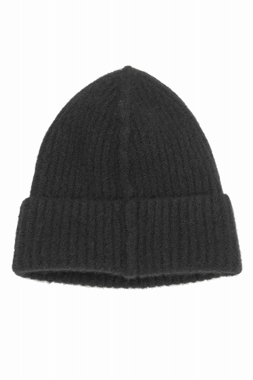 ISABEL BENENATO Yak Beanie Cap (BLACK) - Image 2