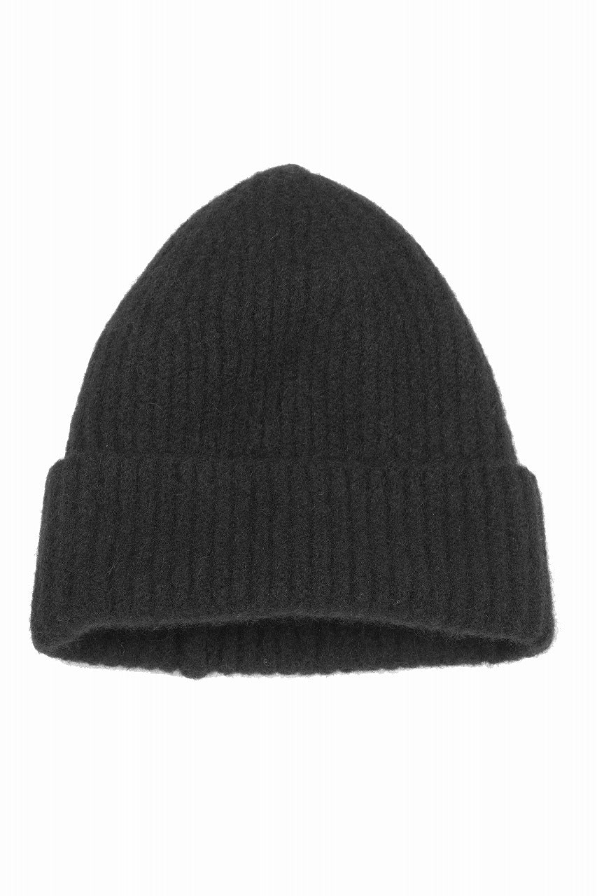 ISABEL BENENATO Yak Beanie Cap (BLACK) - Image 4
