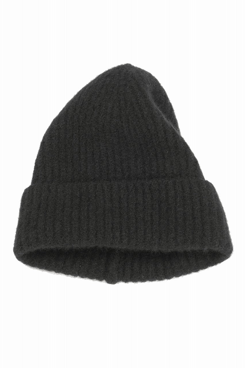 ISABEL BENENATO Yak Beanie Cap (BLACK) - Image 5
