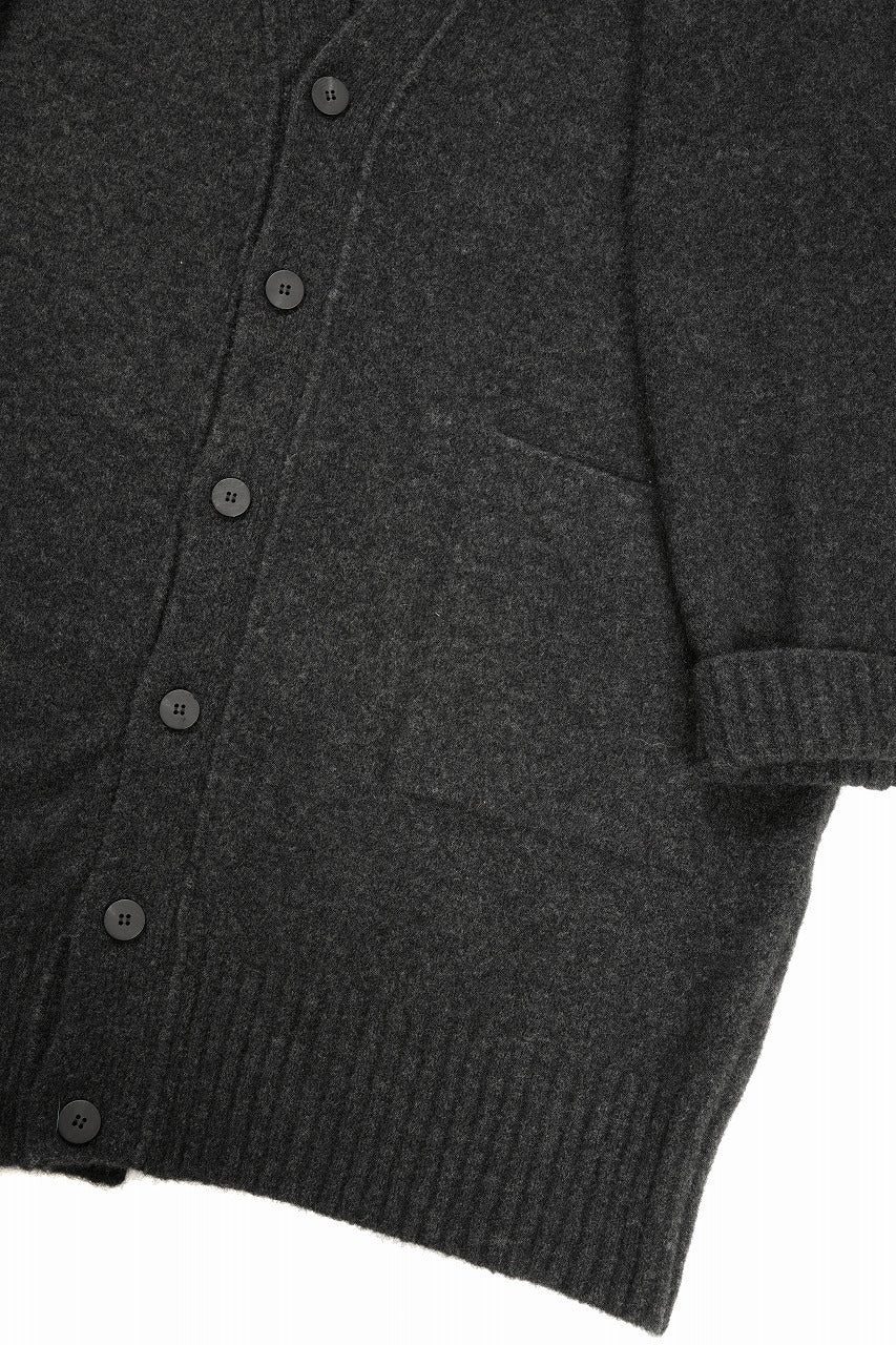 ISABEL BENENATO Yak Long Cardigan (GRAPHITE) - Image 11
