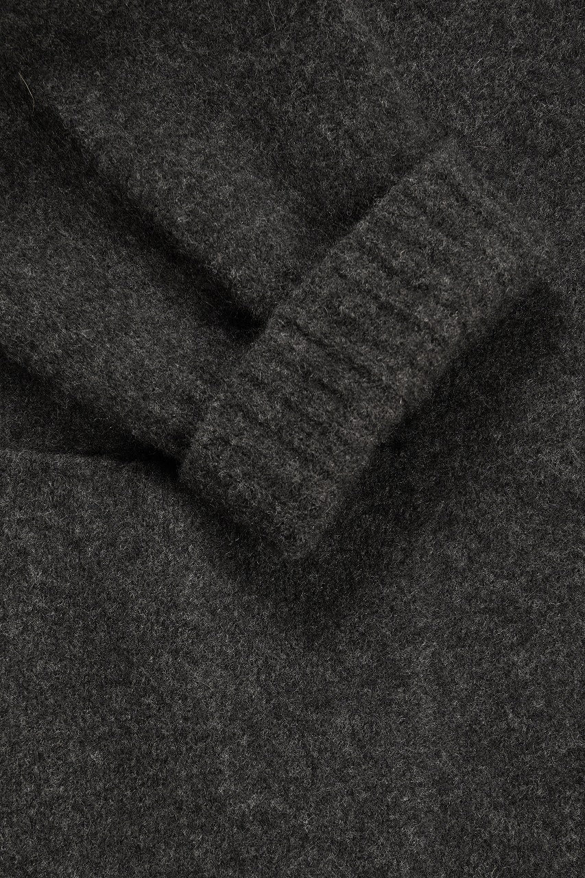 ISABEL BENENATO Yak Long Cardigan (GRAPHITE) - Image 12