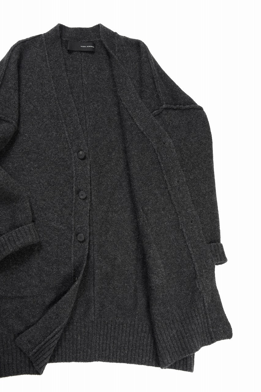 ISABEL BENENATO Yak Long Cardigan (GRAPHITE) - Image 13