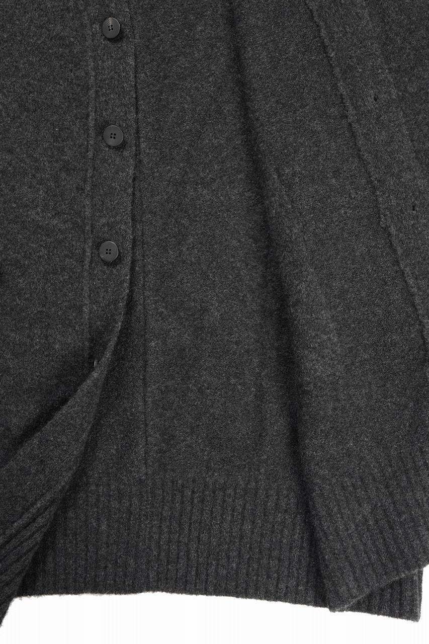 ISABEL BENENATO Yak Long Cardigan (GRAPHITE) - Image 15