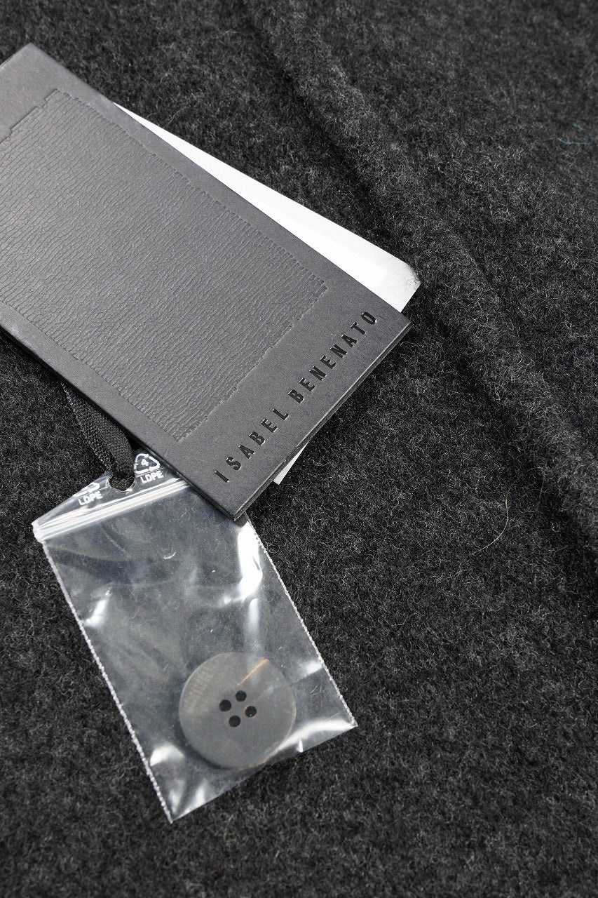 ISABEL BENENATO Yak Long Cardigan (GRAPHITE) - Image 19