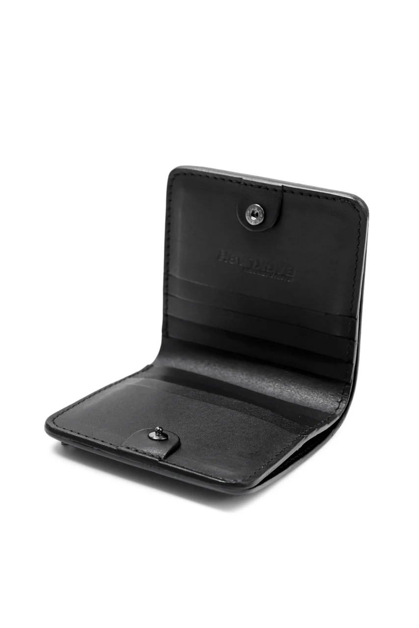 ISAMU KATAYAMA BACKLASH 2-FOLD SMART WALLET / GUIDI CALF (BLACK) - Image 3