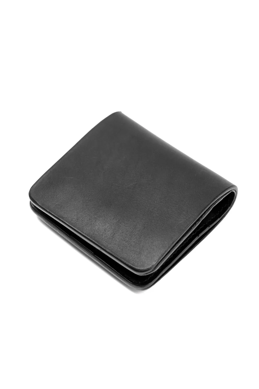 ISAMU KATAYAMA BACKLASH 2-FOLD SMART WALLET / GUIDI CALF (BLACK) - Image 4