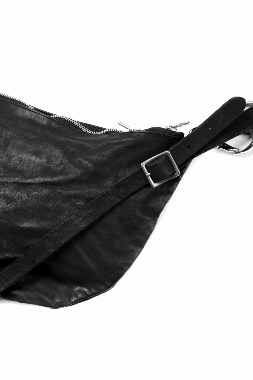ISAMU KATAYAMA BACKLASH 2WAY BAM BAG / Italy Shoulder Object Dyed (BLACK) - Image 11