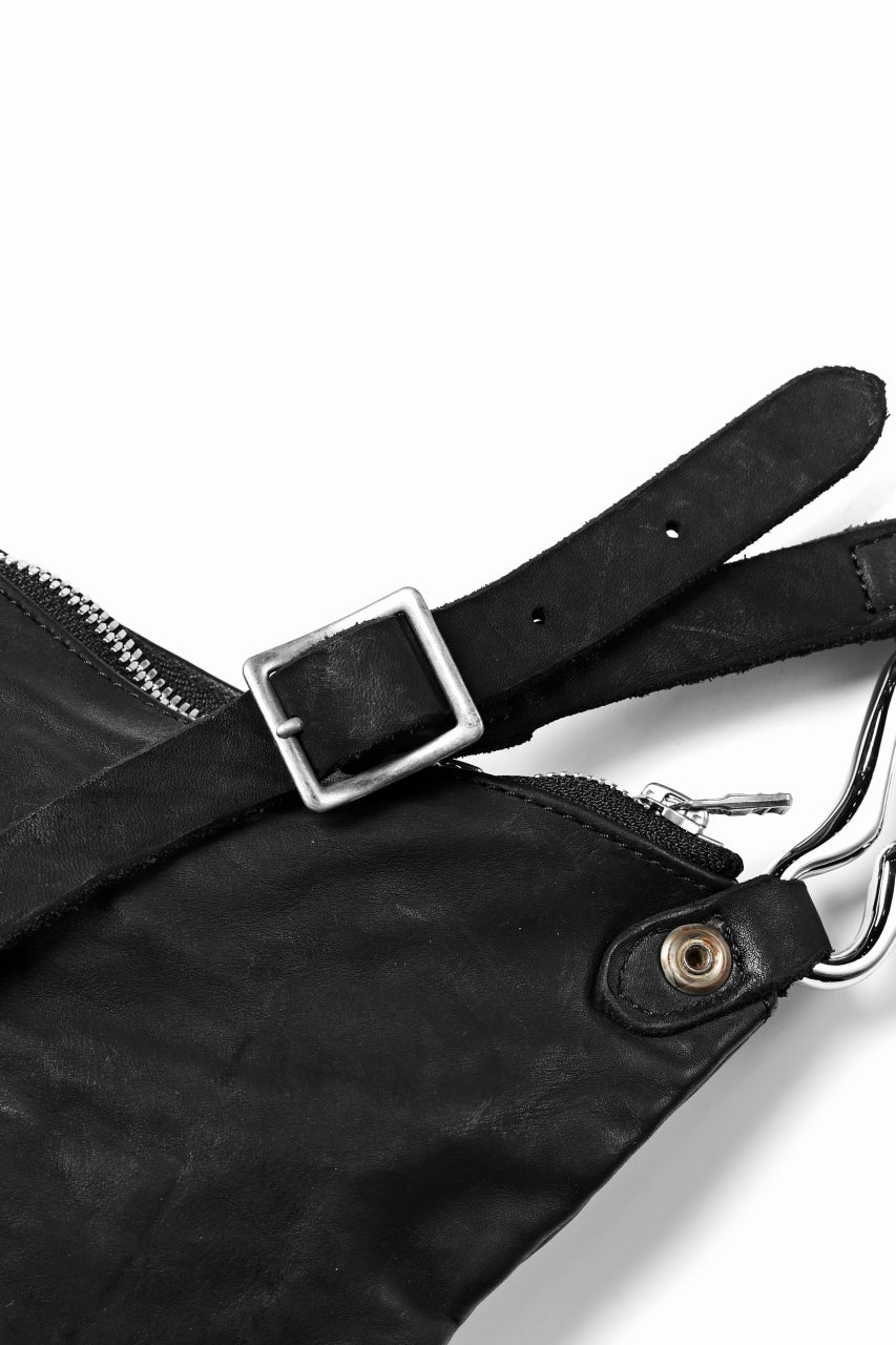 ISAMU KATAYAMA BACKLASH 2WAY BAM BAG / Italy Shoulder Object Dyed (BLACK) - Image 14