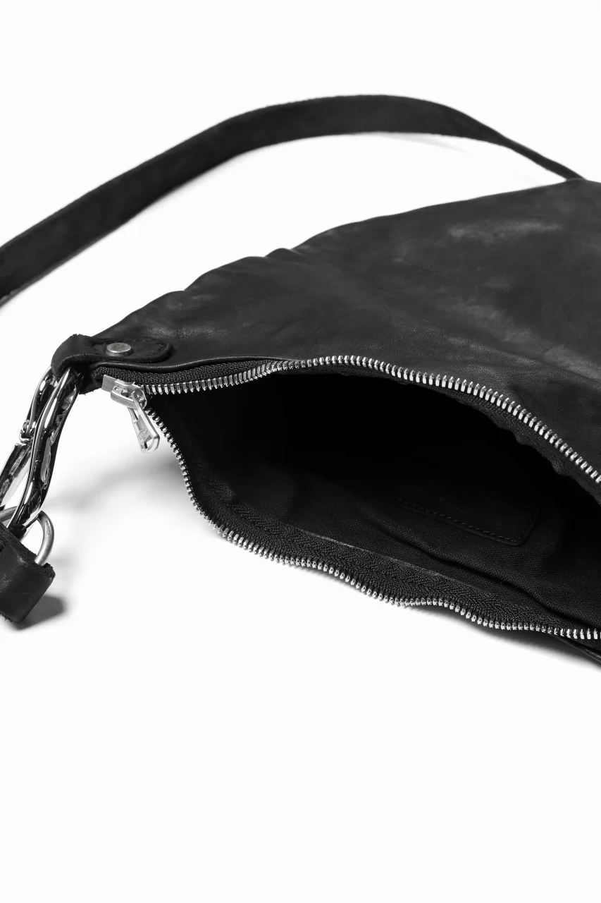 ISAMU KATAYAMA BACKLASH 2WAY BAM BAG / Italy Shoulder Object Dyed (BLACK) - Image 19