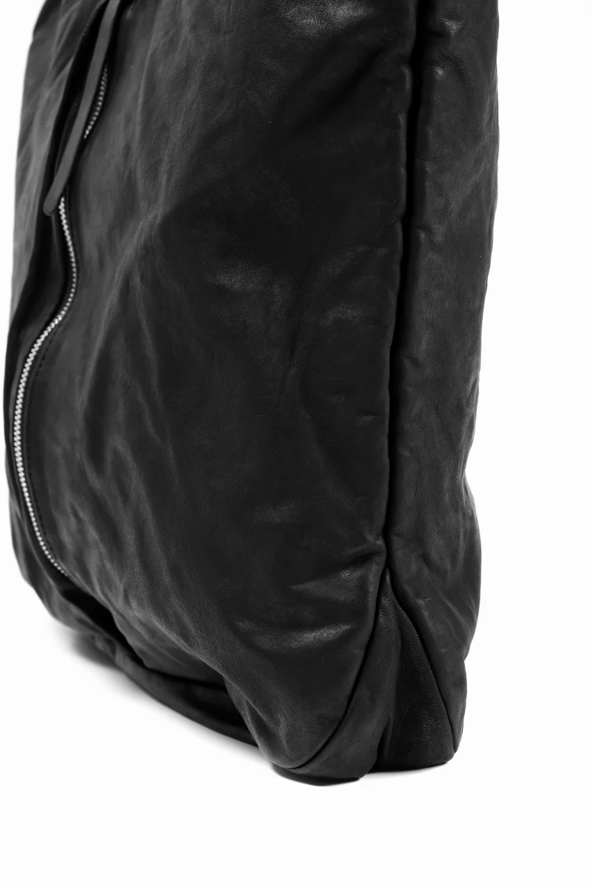 ISAMU KATAYAMA BACKLASH 2WAY BELTED BAG / Italy Shoulder 0.8 OBJECT DYED (BLACK) - Image 14