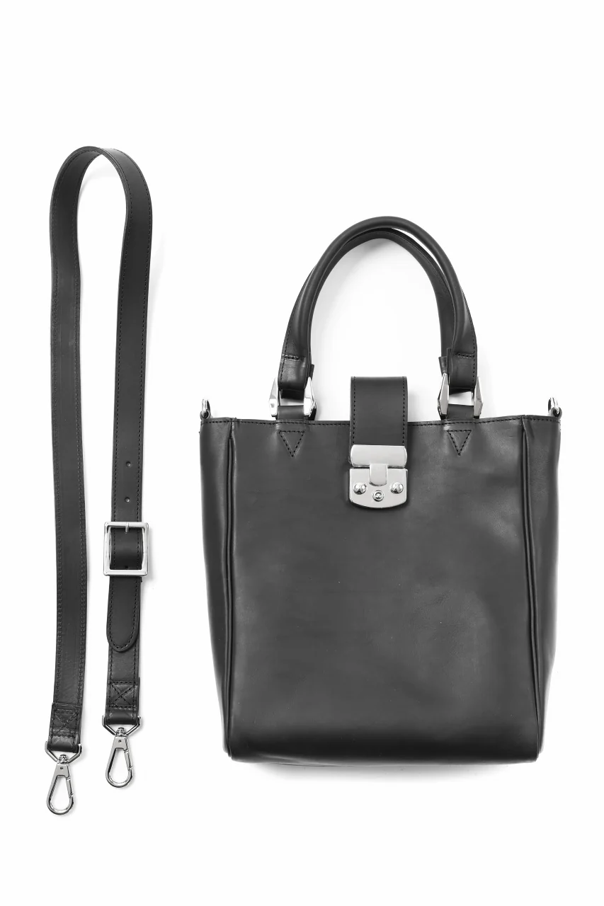 ISAMU KATAYAMA BACKLASH 2WAY SHOULDER-TOTE BAG / GUIDI OILED CALF (BLACK)
