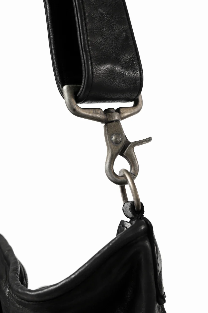 ISAMU KATAYAMA BACKLASH 2WAY ZIP BAG / ITALY SHOULDER OBJECT DYED (BLACK) - Image 18
