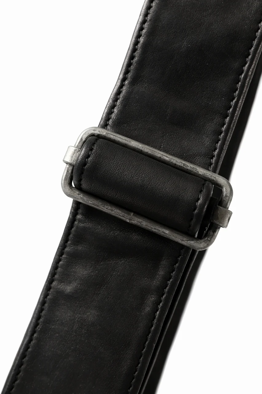 ISAMU KATAYAMA BACKLASH 2WAY ZIP BAG / ITALY SHOULDER OBJECT DYED (BLACK) - Image 20